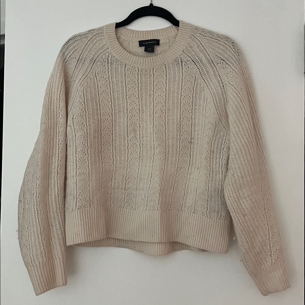 Cream Wool Sweater Club Monaco